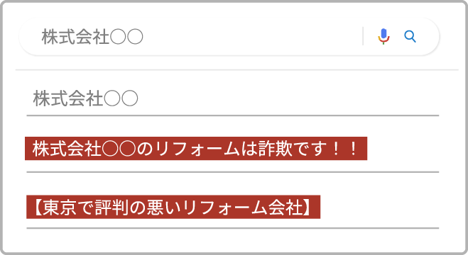 検索結果の悪質サイト